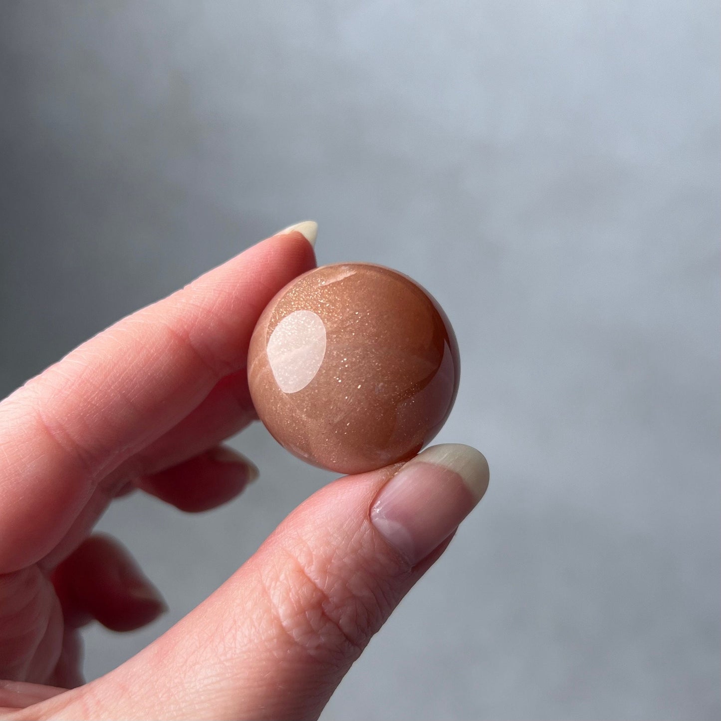 Peach Moonstone Sphere | Flashy Moonstone Crystal Sphere