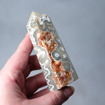 Crazy Lace Agate Tower | Lace Agate Crystal Point