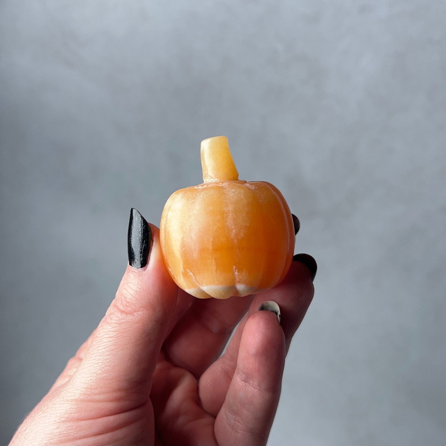 Orange Calcite Pumpkin Carving | Crystal Pumpkin