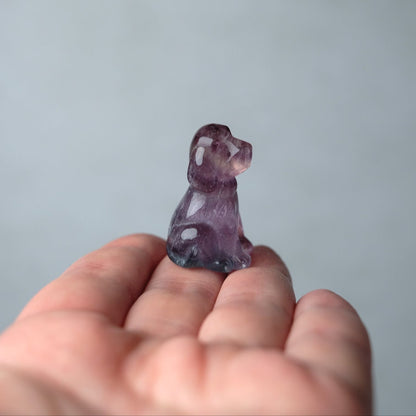 Fluorite Dog Carving | Mini Crystal Dog