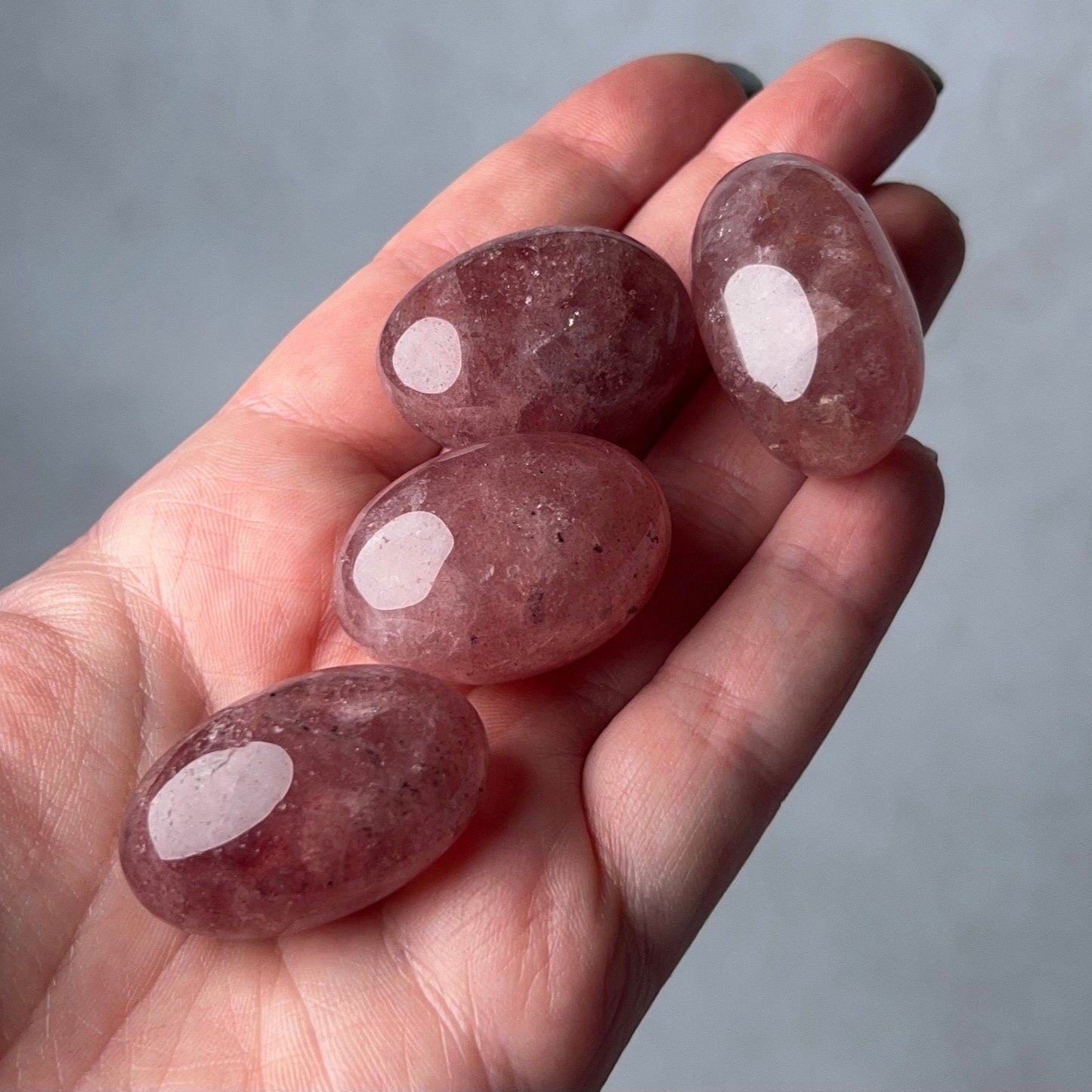 Tanzberry Quartz Tumbles | Red Aventurine Tumbled Crystals