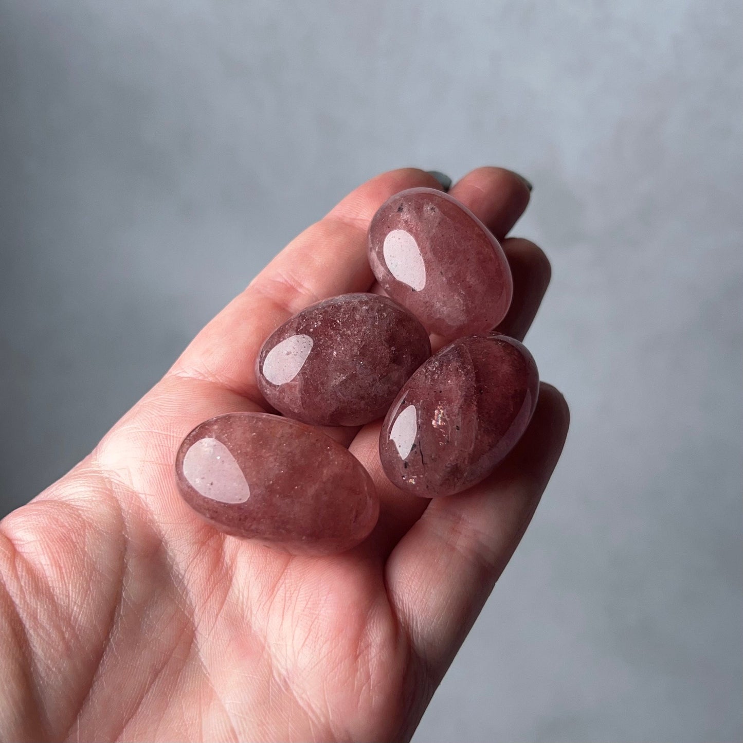 Tanzberry Quartz Tumbles | Red Aventurine Tumbled Crystals