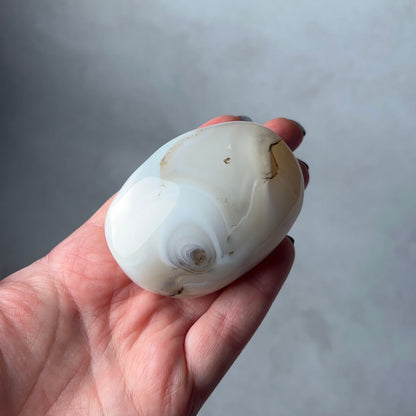 White Agate Palm | Agate Crystal Palm Stone