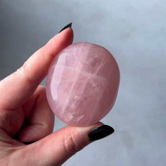 Rose Quartz Palm | Rose Quartz Crystal Palmstone