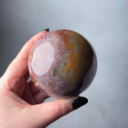 Petrified Wood Sphere | Fossilized Wood Crystal Sphere