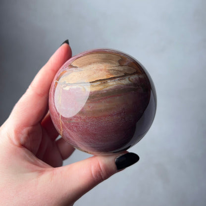 Petrified Wood Sphere | Fossilized Wood Crystal Sphere