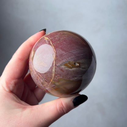 Petrified Wood Sphere | Fossilized Wood Crystal Sphere