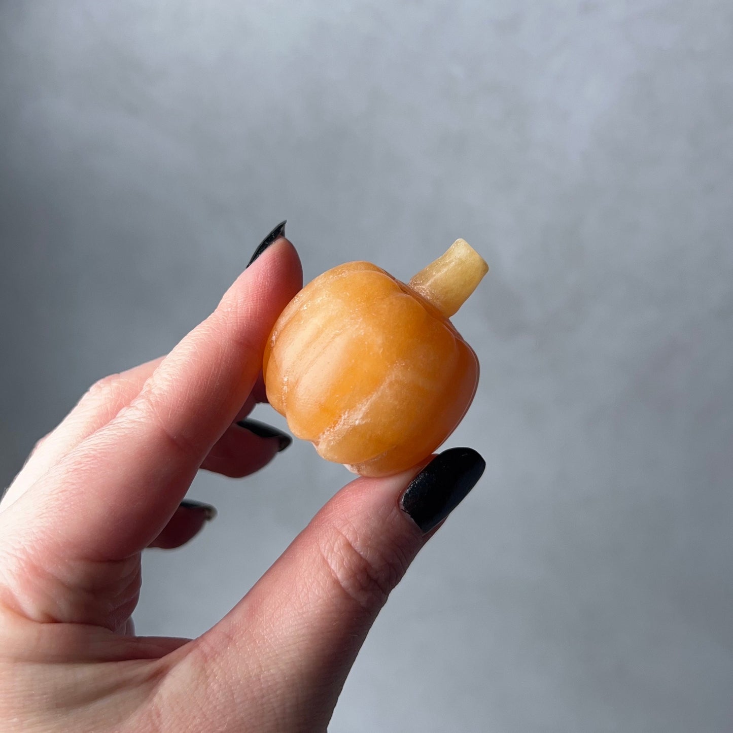 Orange Calcite Pumpkin Carving | Crystal Pumpkin