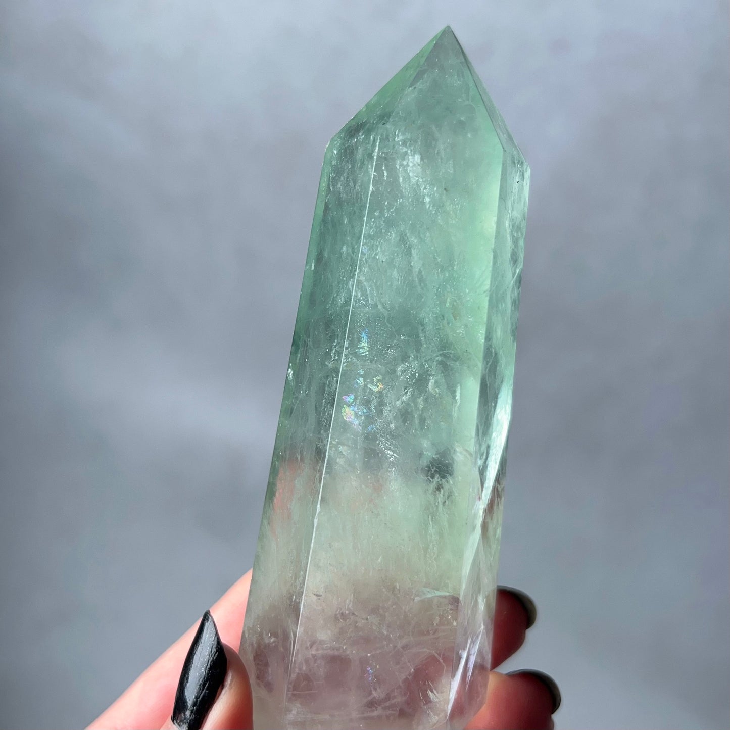 Mint Fluorite Tower | Green Fluorite Crystal Point