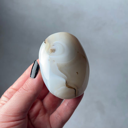 White Agate Palm | Agate Crystal Palm Stone