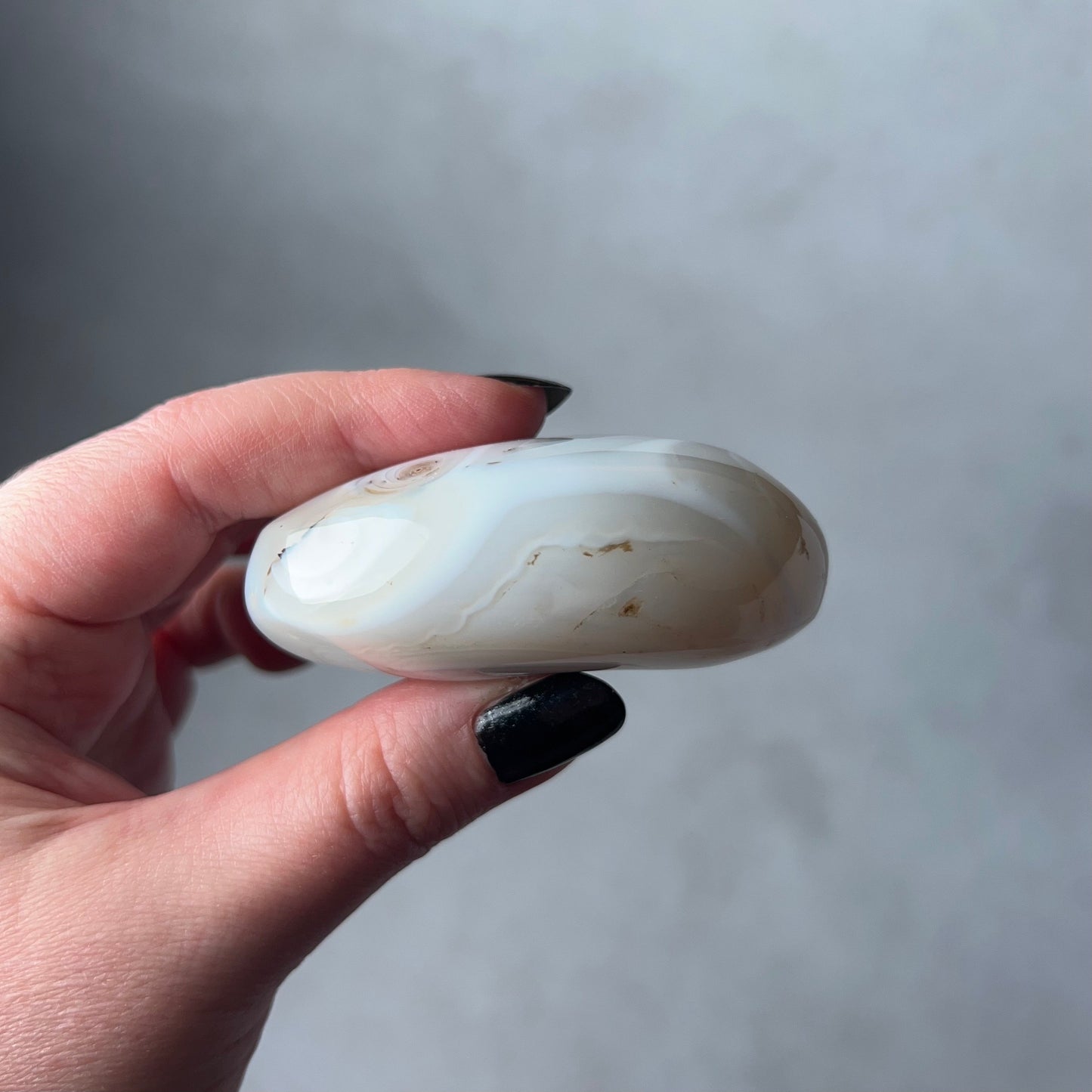 White Agate Palm | Agate Crystal Palm Stone