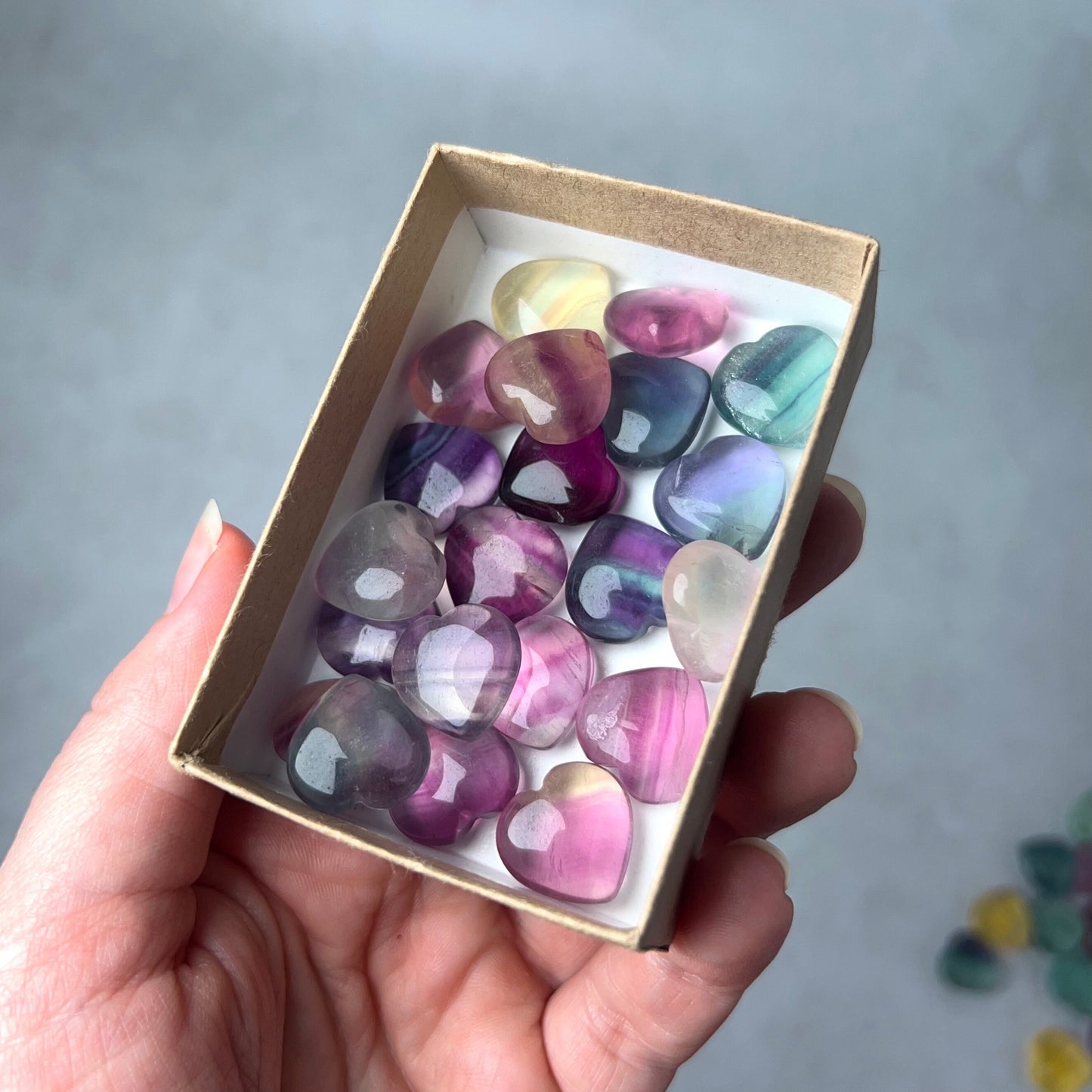 Rainbow Fluorite Heart | Fluorite Crystal Heart