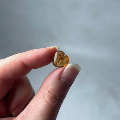 Phantom Citrine Heart | Mini Citrine Crystal Heart