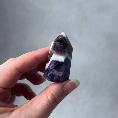 Dream Amethyst Point | Chevron Amethyst Crystal Tower