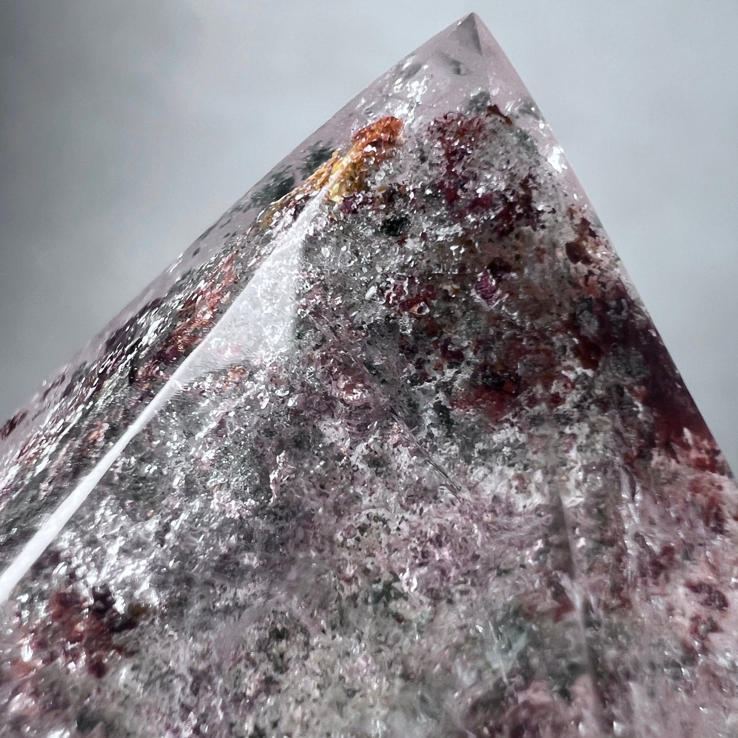 Garden Quartz Point | Lodolite Quartz | Dream Quartz Crystal Tower