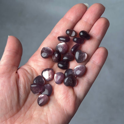 Gem Lepidolite Heart | Gem Lepidolite Mica Crystal Heart