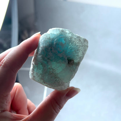 Raw Blue Aragonite Crystal | Rough Natural Aragonite Specimen