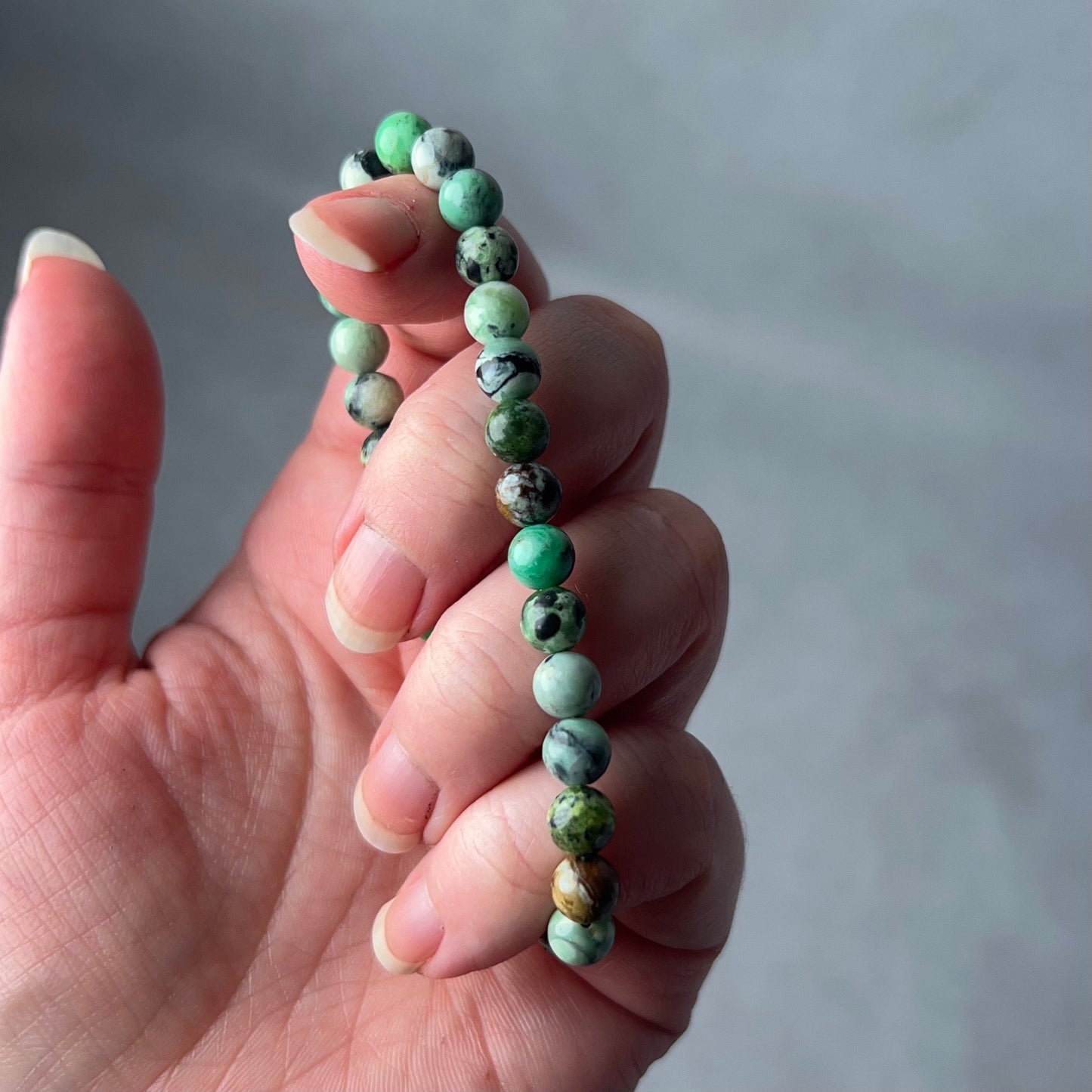 Variscite Bracelet | Green Variscite Crystal Stretch Bracelet