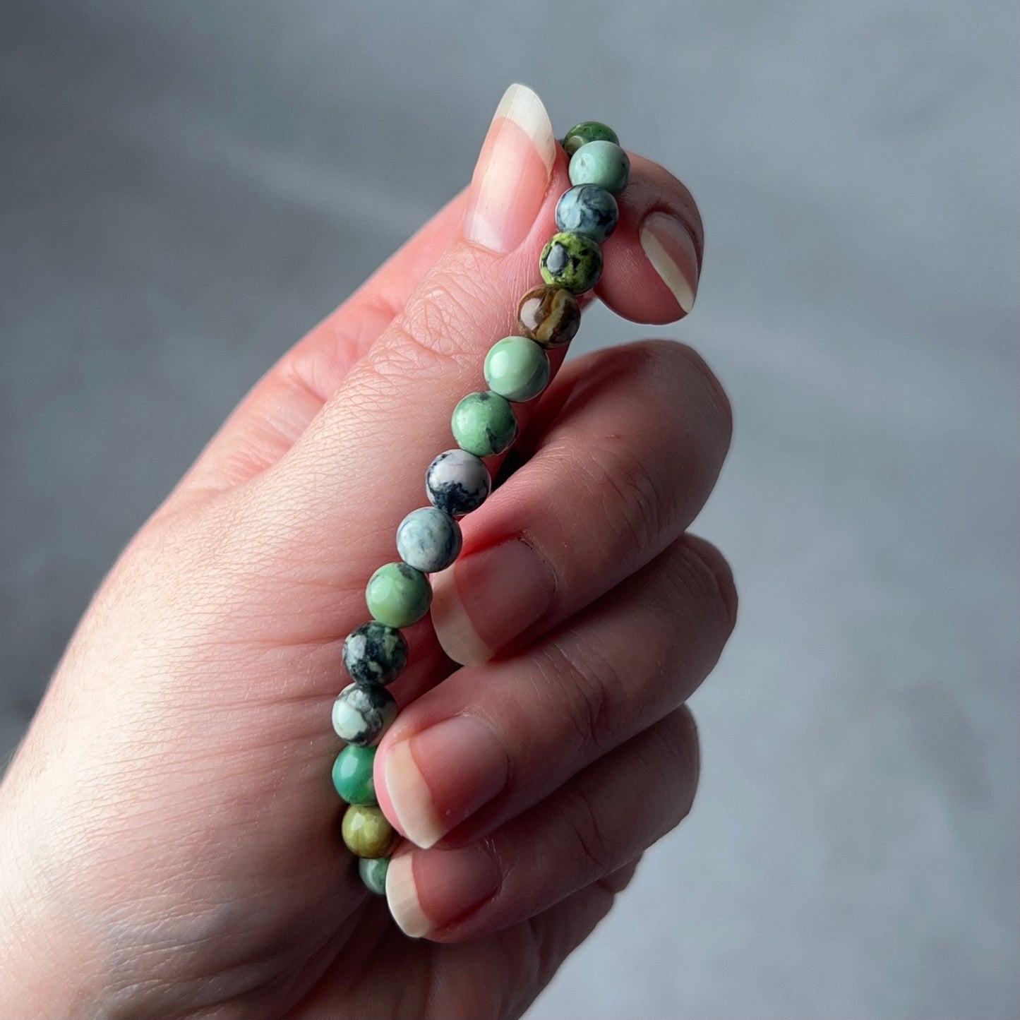 Variscite Bracelet | Green Variscite Crystal Stretch Bracelet