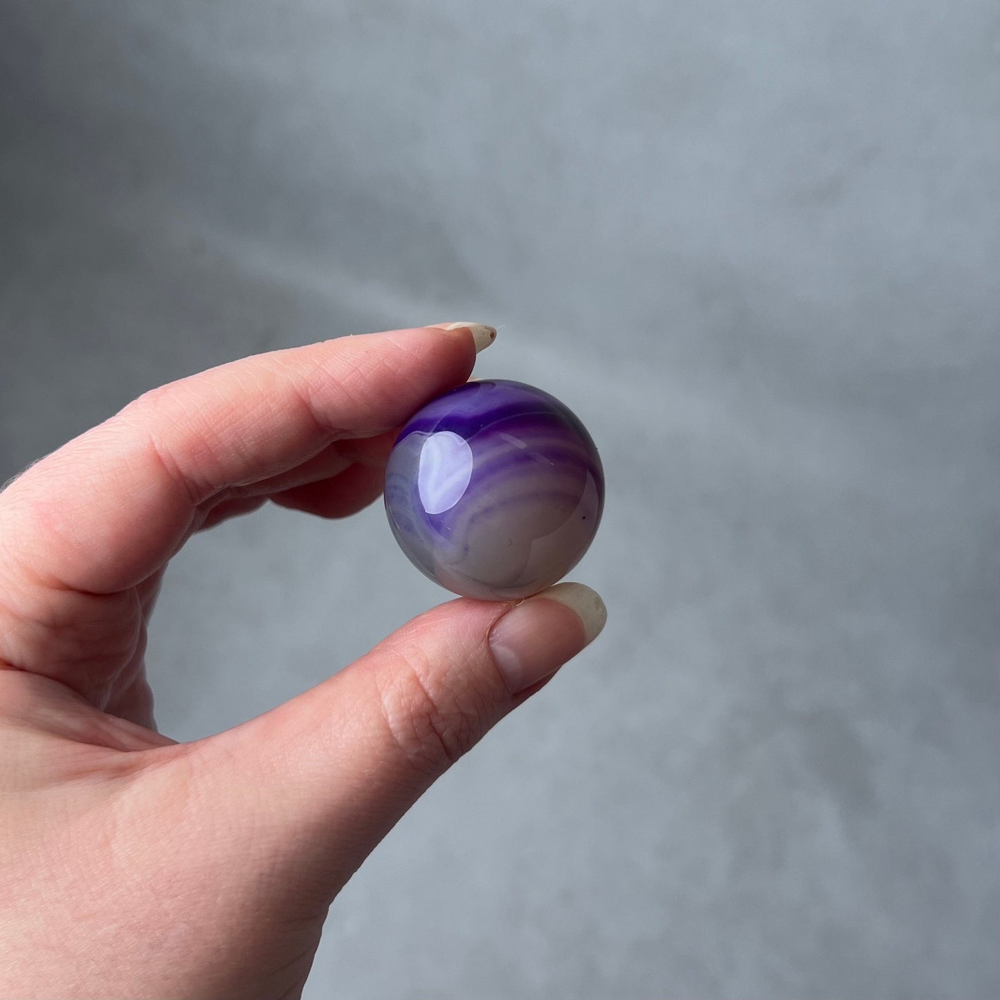 Purple Agate Sphere | Dyed Agate Crystal Sphere