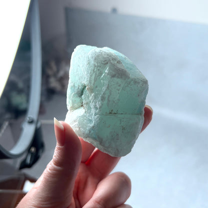 Raw Blue Aragonite Crystal | Rough Natural Aragonite Specimen