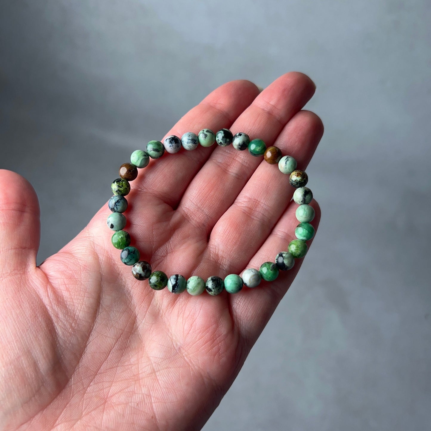 Variscite Bracelet | Green Variscite Crystal Stretch Bracelet