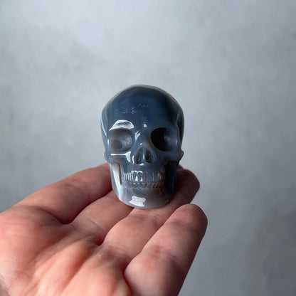 Banded Agate Crystal Skull | Quartz Skull Crystal