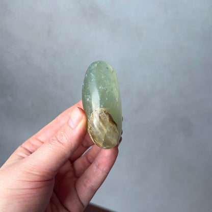 Lemurian Aquatine Calcite Palm | Argentinian Calcite | Blue Onyx