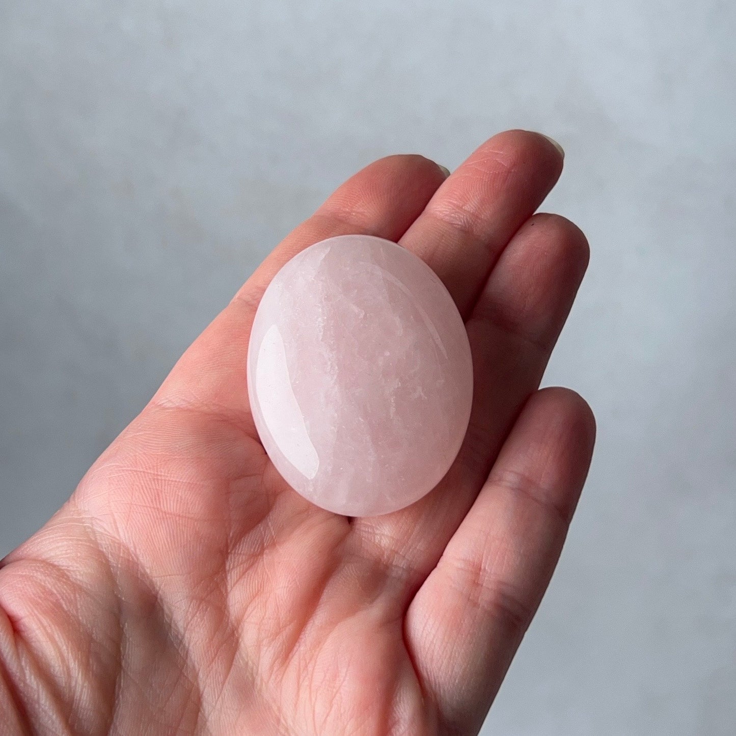 Rose Quartz Palm | Rose Quartz Crystal Palmstone