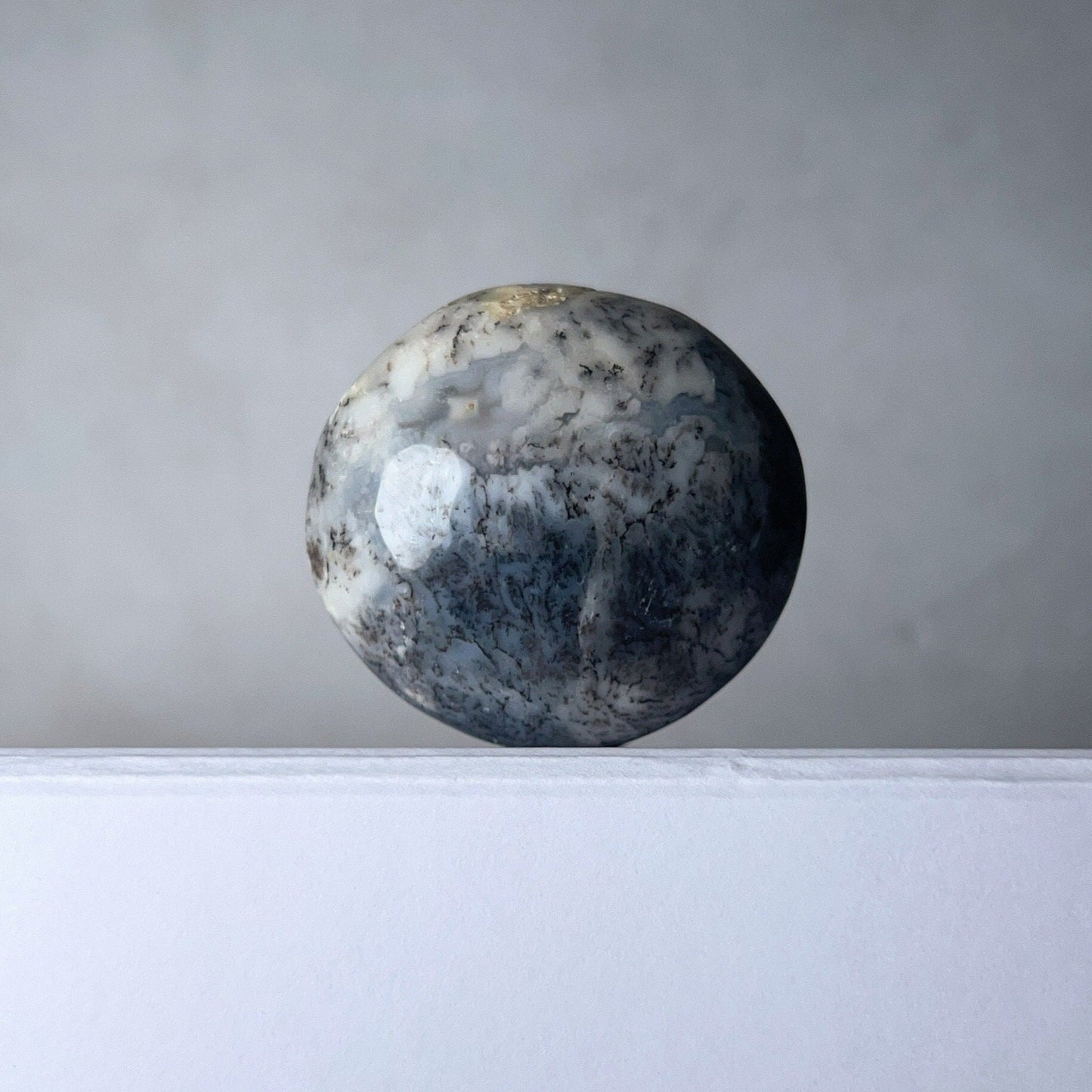 Merlinite Palm Stone | Dendritic Opal Palmstone