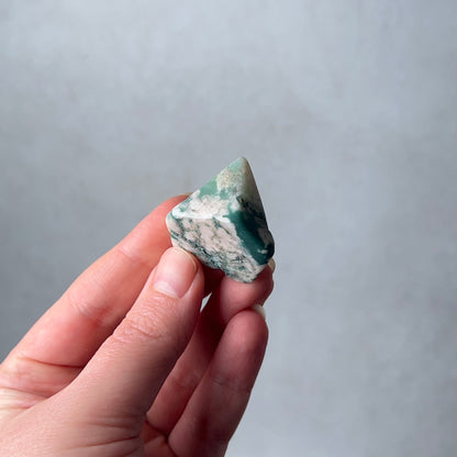 Rare Blue Flower Agate Crystal | Green Flower Agate Freeform