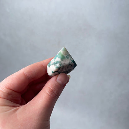 Rare Blue Flower Agate Crystal | Green Flower Agate Freeform