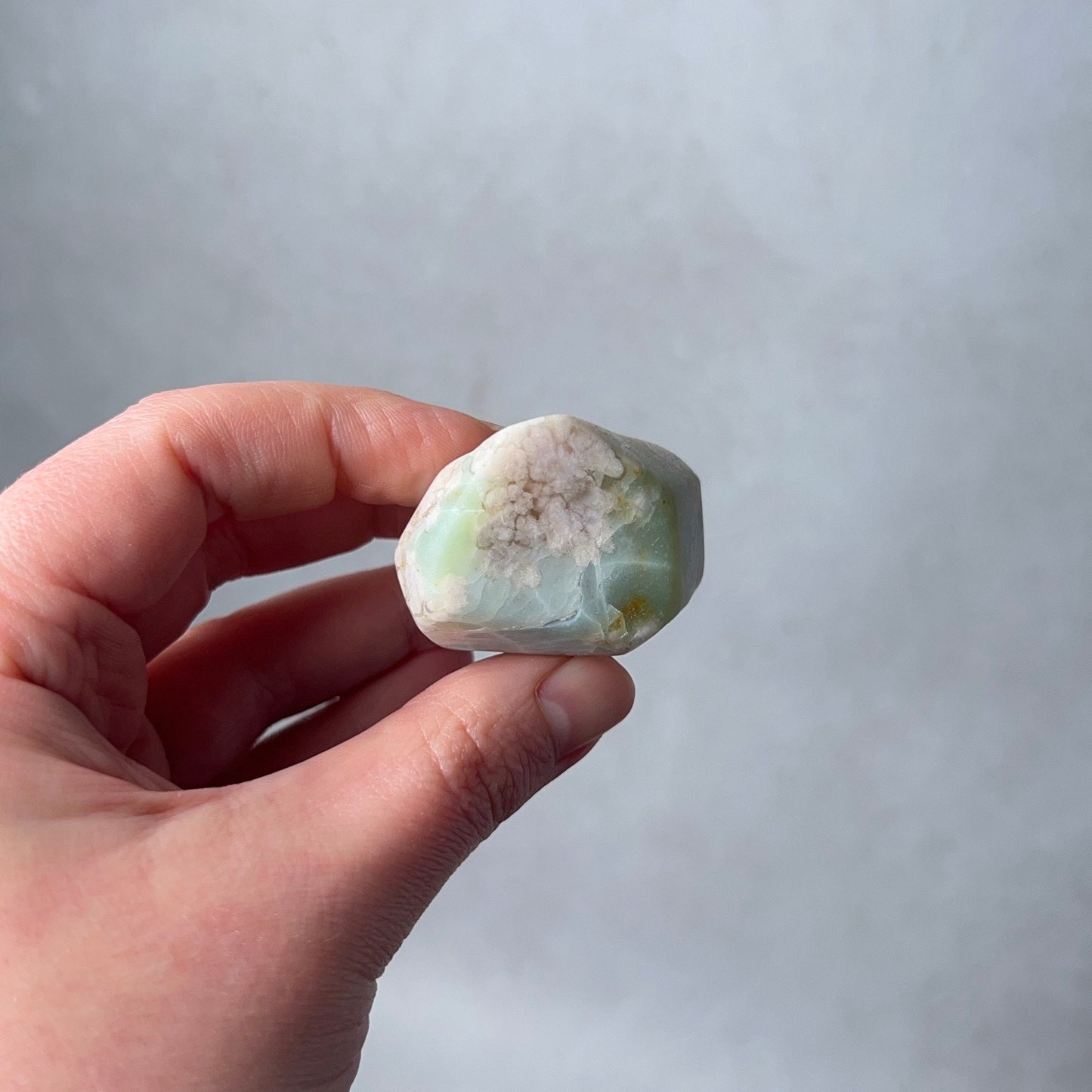 Rare Blue Flower Agate Crystal | Green Flower Agate Freeform