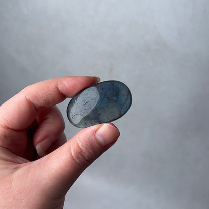 Mini Blue Fluorite Palm | Rainbow Fluorite Crystal