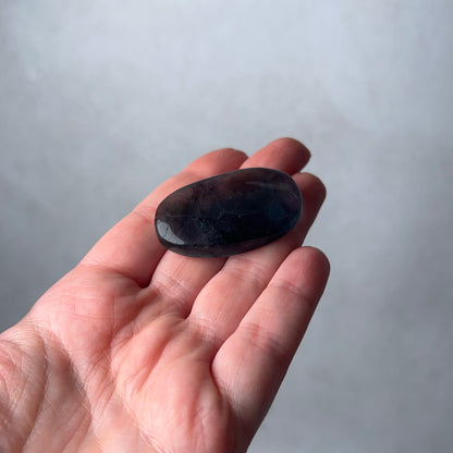 Mini Blue Fluorite Palm | Rainbow Fluorite Crystal