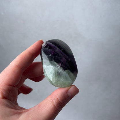 Feather Fluorite Palm | Snowflake Rainbow Fluorite Crystal