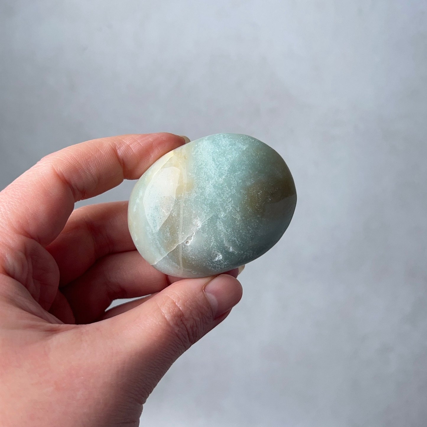 Azumar Palm | Sky Blue Caribbean Quartz | Crystal Palmstone