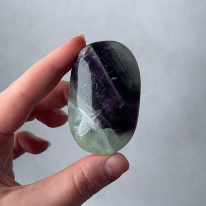 Feather Fluorite Palm | Snowflake Rainbow Fluorite Crystal