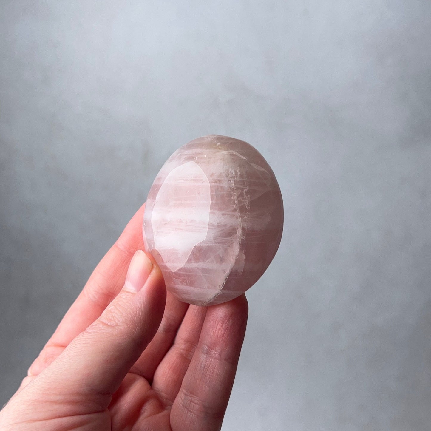 Rose Quartz Palm | Rose Quartz Crystal Palmstone