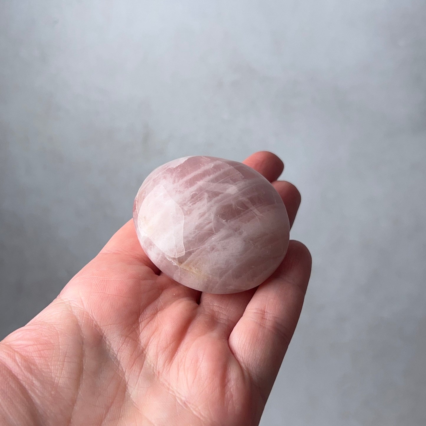 Rose Quartz Palm | Rose Quartz Crystal Palmstone