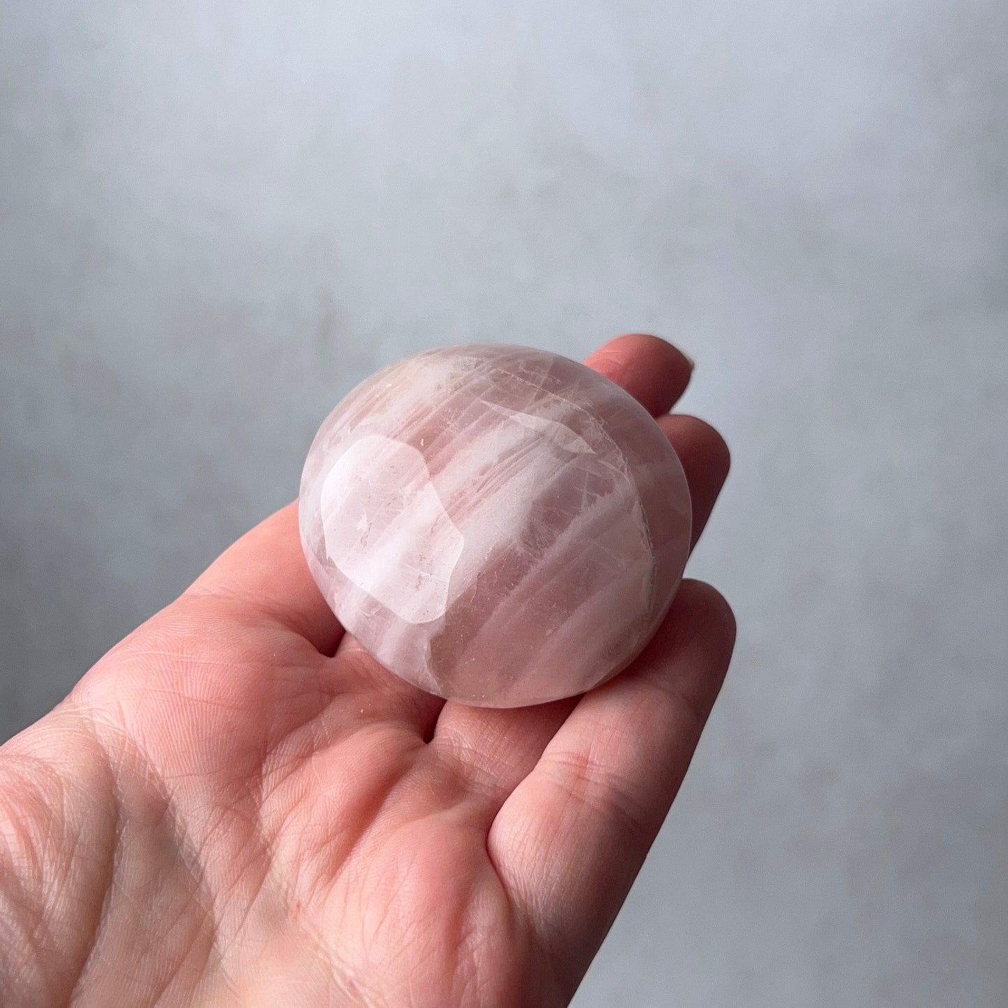 Rose Quartz Palm | Rose Quartz Crystal Palmstone