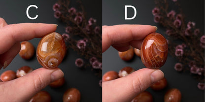 Banded Carnelian Tumbles | Carnelian Crystal Tumbles