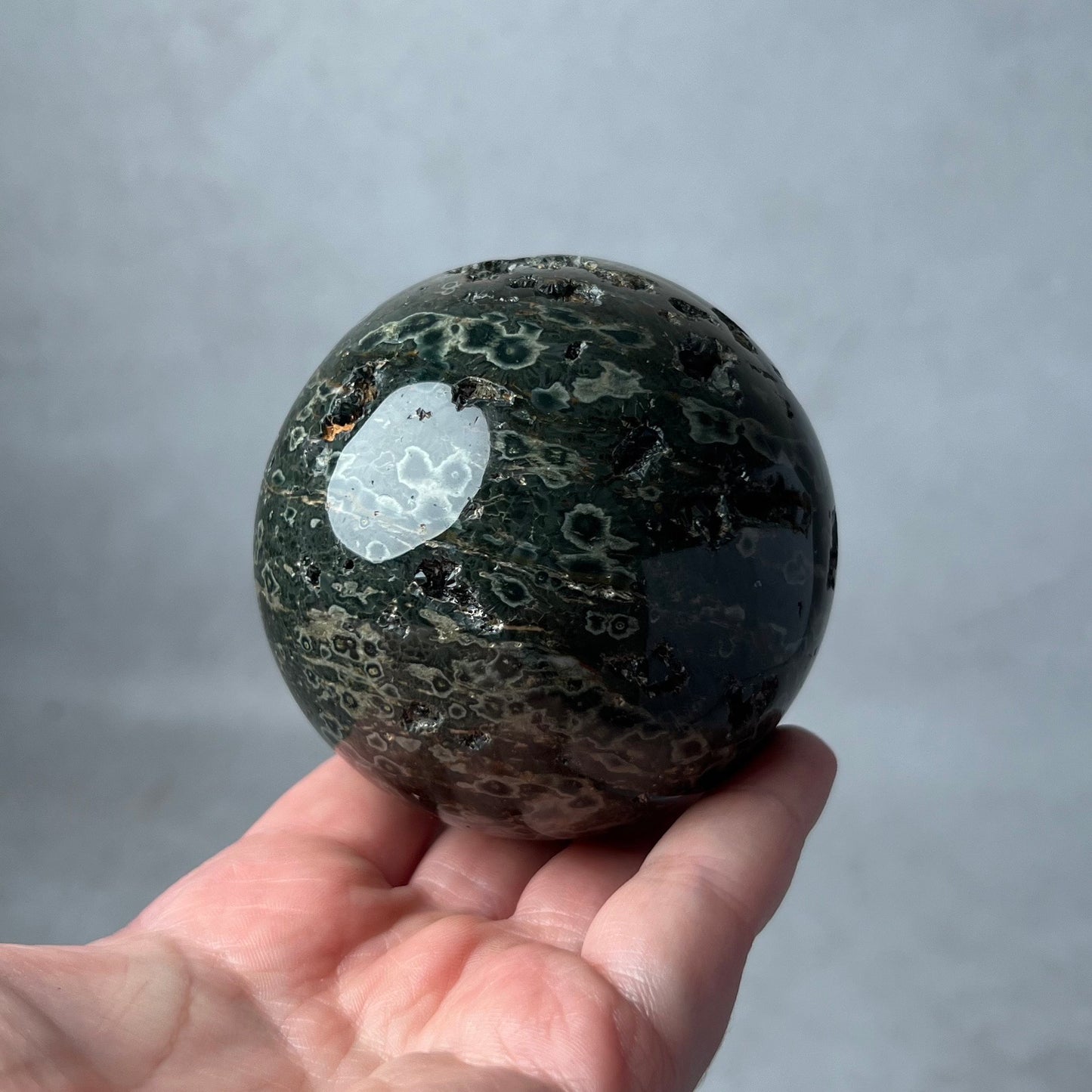 Green Ocean Jasper Sphere | Ocean Jasper Crystal Sphere