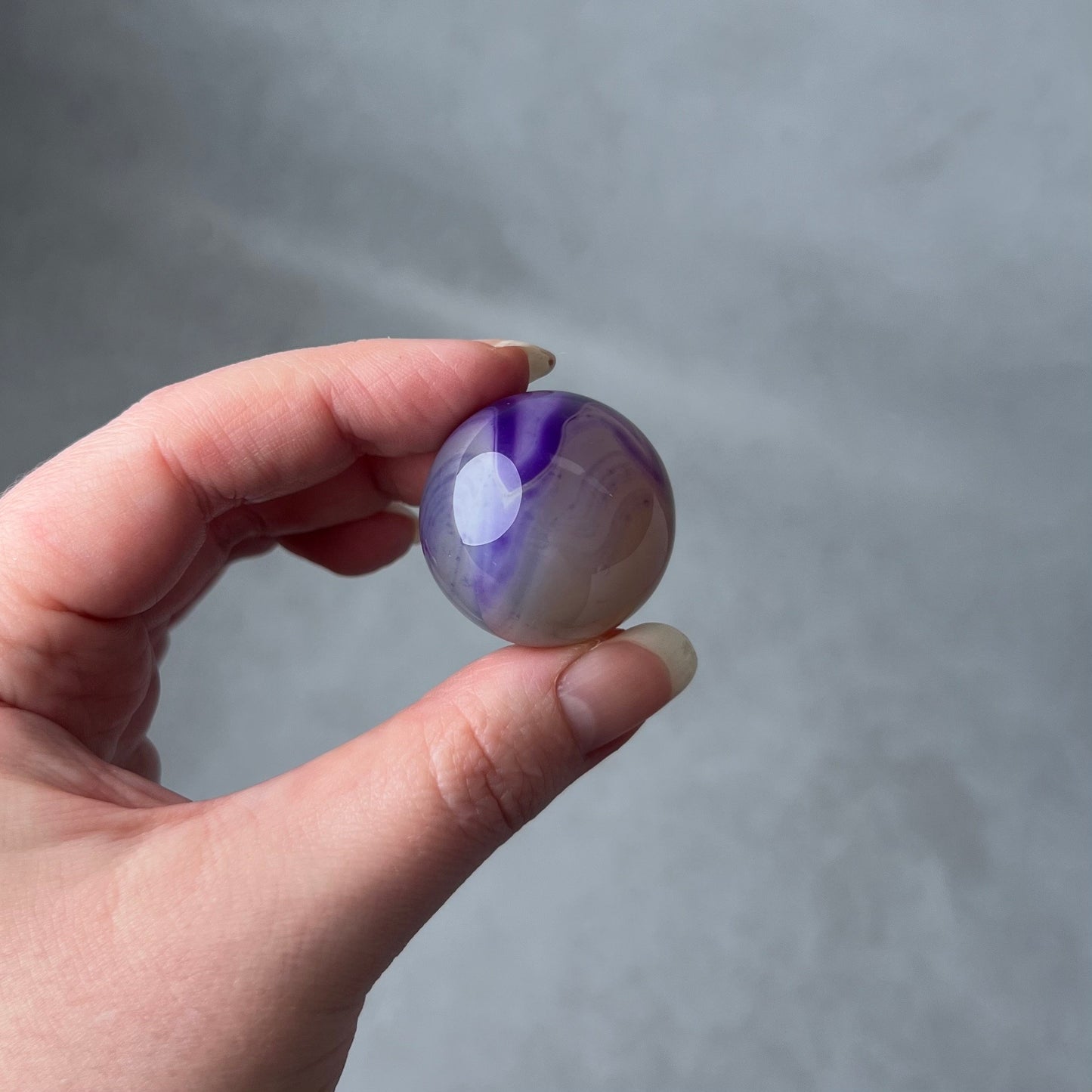 Purple Agate Sphere | Dyed Agate Crystal Sphere