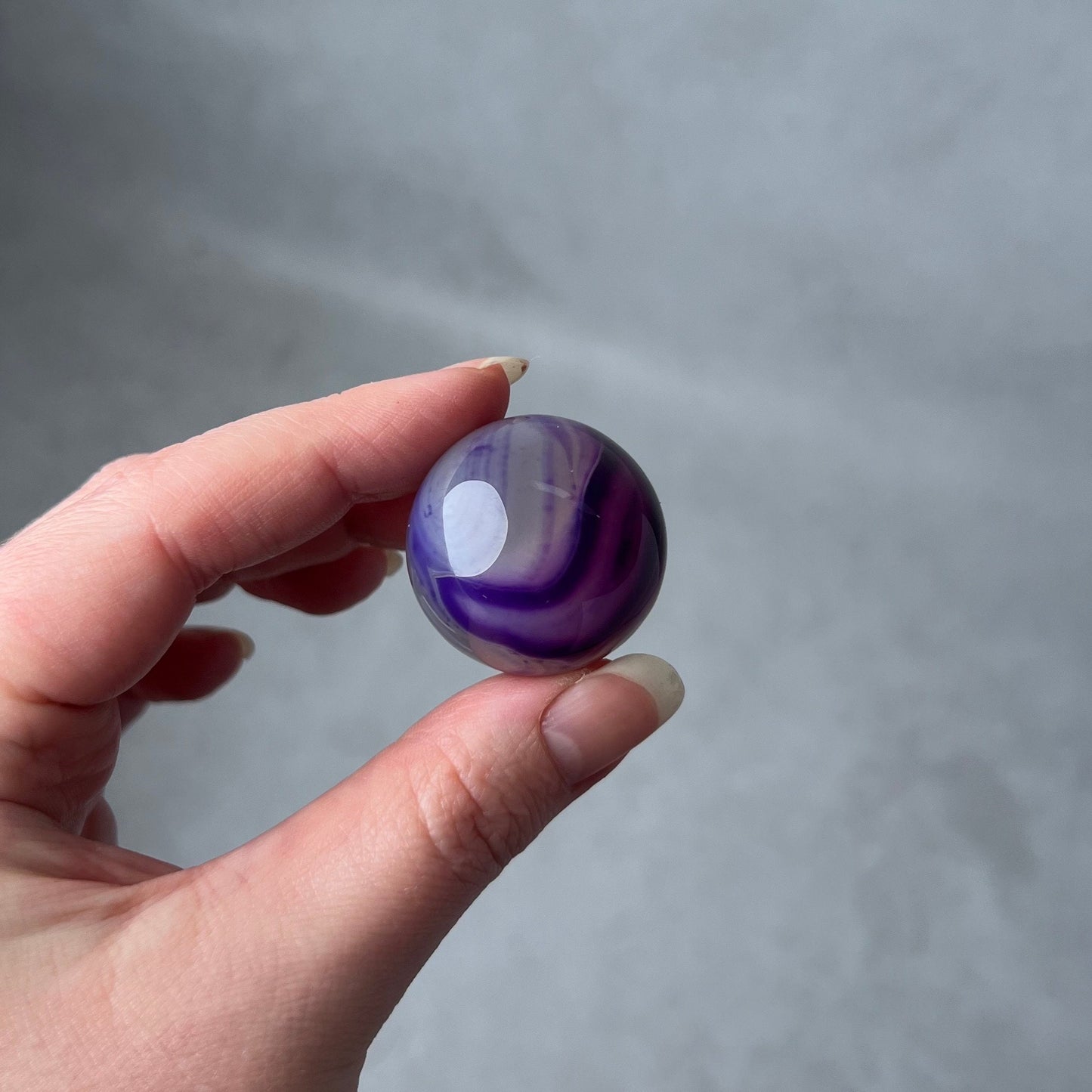 Purple Agate Sphere | Dyed Agate Crystal Sphere