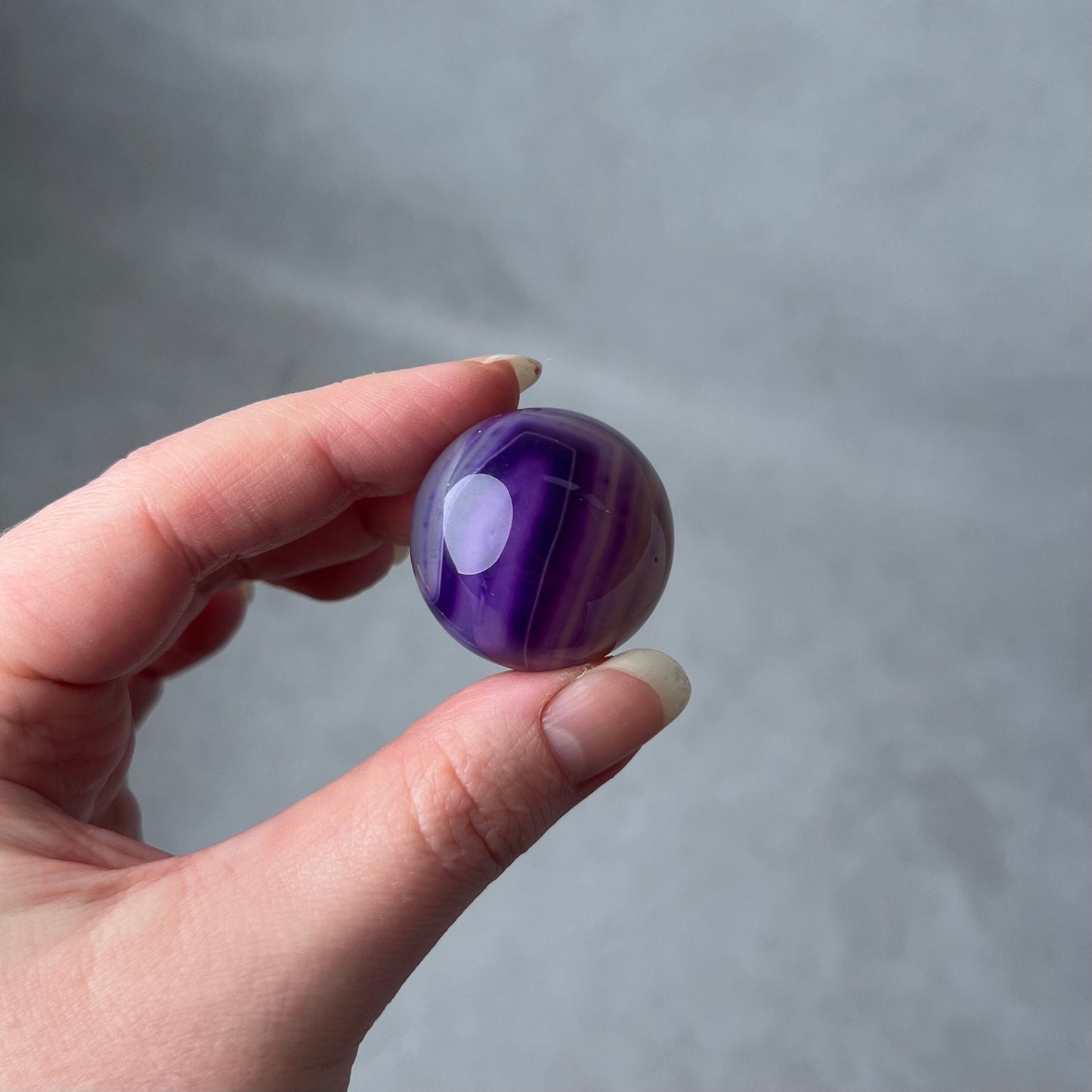 Purple Agate Sphere | Dyed Agate Crystal Sphere