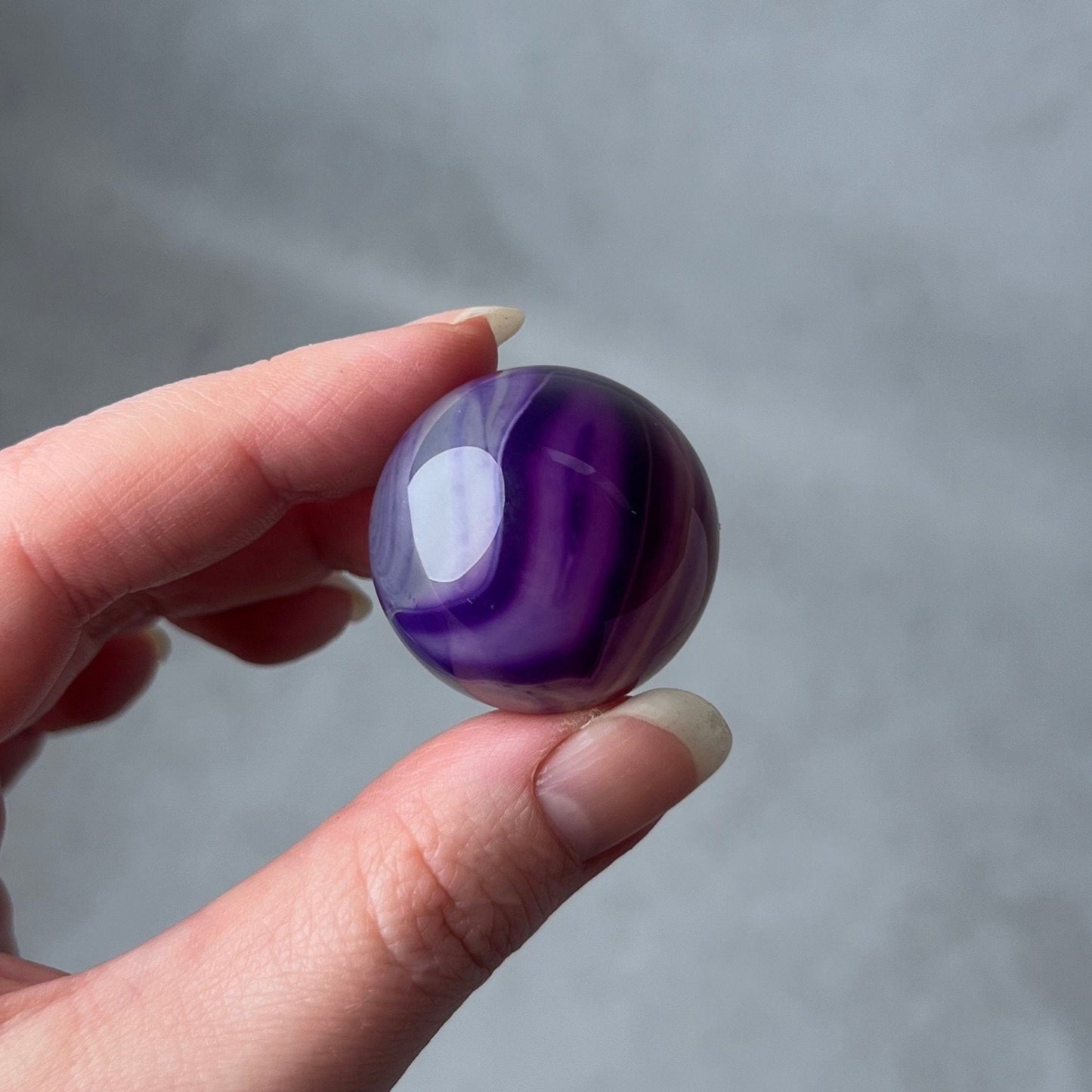 Purple Agate Sphere | Dyed Agate Crystal Sphere