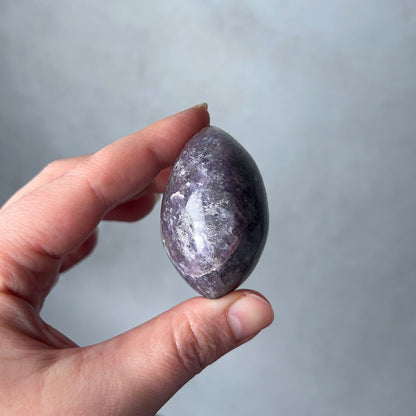 Unicorn Stone Palm | Lepidolite Tourmaline Crystal Palmstone