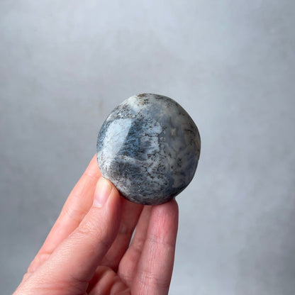 Merlinite Palm Stone | Dendritic Opal Palmstone