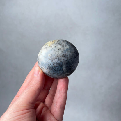 Merlinite Palm Stone | Dendritic Opal Palmstone